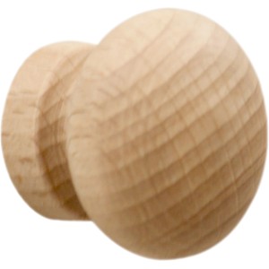Pomello per mobili in legno, rotondo, legno naturale per armadi e cassetti.