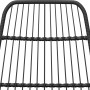 Dettaglio: Sedia nera del set da balcone Takone a 3 pezzi con intreccio sintetico.