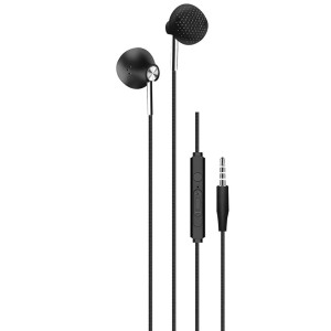 Cuffie in-ear t.b.t. nere con cavo e microfono.