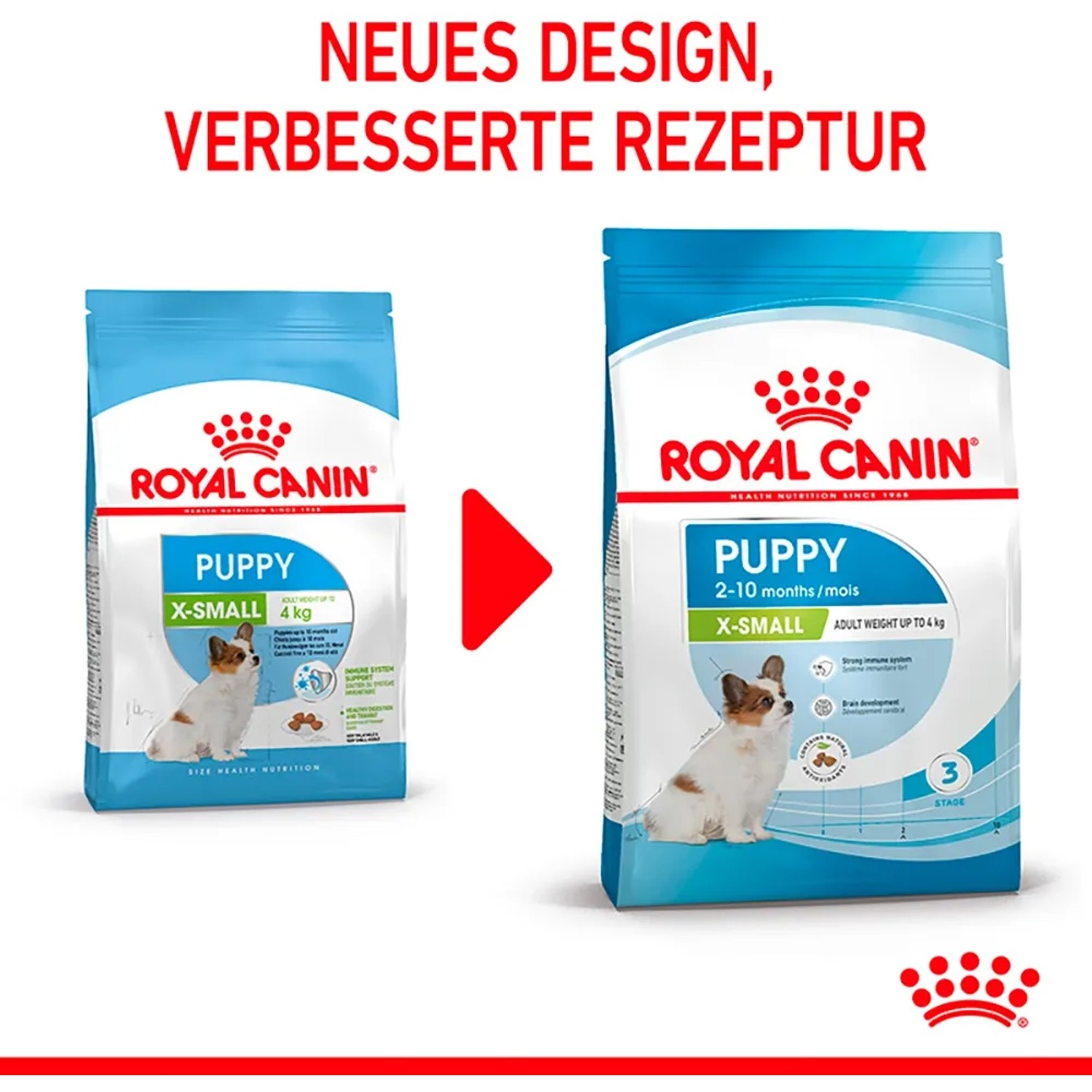 Royal Canin X-Small Puppy cibo secco, confezione da 1,5 kg per cuccioli di razze molto piccole.
