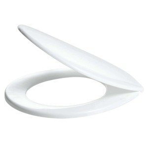 Sedile universale con cerniere in nylon termoplastico bianco