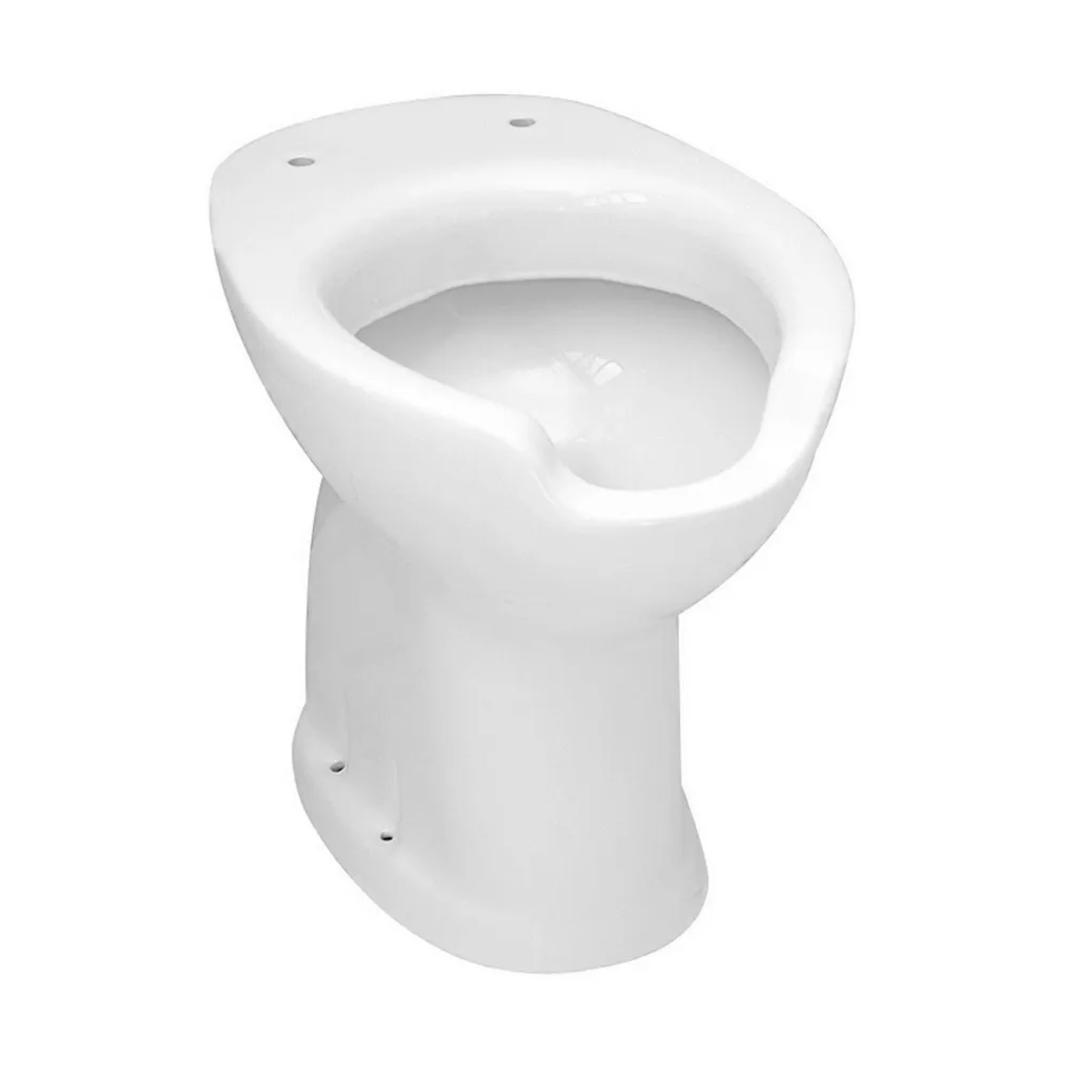 WC a terra bianco (t.b.t.) in ceramica per il bagno.