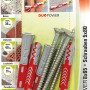 Fischer Duopower 8x65 tasselli con viti, set da 4. Tasselli universali per fissaggi sicuri.