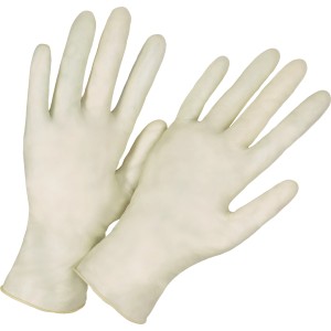 Paio di guanti in lattice bianchi, taglia S, confezione da 12 per casa e pulizia.