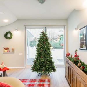 Albero di Natale artificiale Acquario in PE e PVC verde H 180 x Ø 101 cm