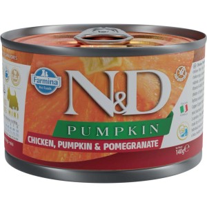 N&D cibo umido per cani con pollo, zucca e melograno, 140g. Alimento umido per cani.