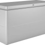 Biohort Loungebox Gr. 160 in argento metallizzato: Box universale impermeabile per giardino e terrazza.