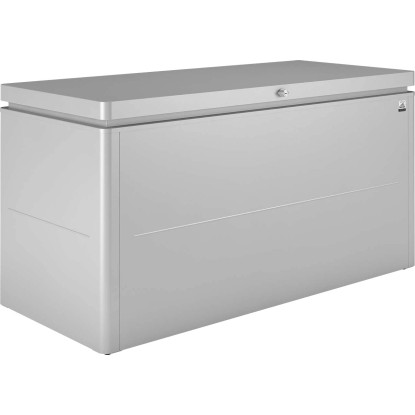 Baule da esterno LoungeBox Biohort 160x70 cm argento metallizzato