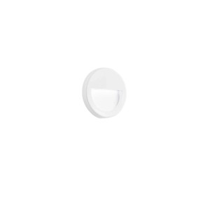 Applique segnapassi LED Smile 300 lm 11x11 cm bianco