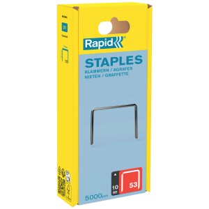 Graffe a filo fine Rapid No. 53 zincate da 10 mm