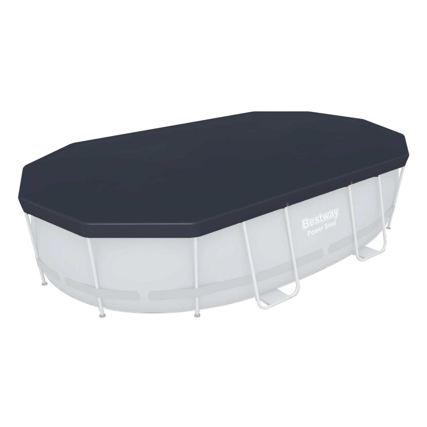 Copertura per piscina Bestway ovale nera per piscine Ø 427 x 250 cm - protegge dallo sporco.