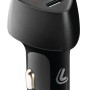 Adattatore USB per auto t.b.t. nero per interni auto, due porte USB.