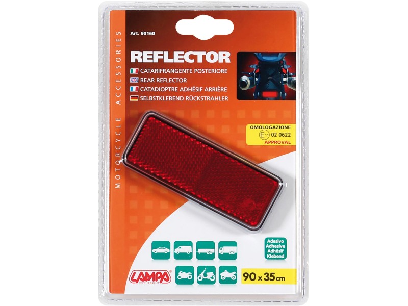 Set 4 Catarifrangenti Lampa 93511 - Arancione, Omologati, Per Sicurezza Veicoli - Foto 5