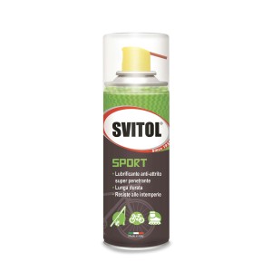 Svitol Sport lubrificante spray per attrezzature sportive, biciclette e altro.