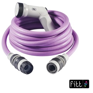 Tubo per irrigazione t.b.t. con pistola a spruzzo e connettori.