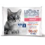 LeChat Excellence Adult cibo umido per gatti con manzo e salmone, 4x100g