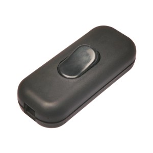 Interruttore t.b.t. nero per lampade e illuminazione.