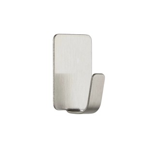 Gancio adesivo t.b.t. in acciaio inox per bagno e cucina.