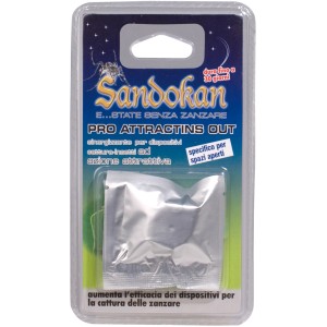 Sandokan Pro Attractins Out, trappola per insetti per il controllo delle zanzare, principio attivo fino a 30 giorni.