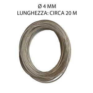 Corda arrotolata, diametro circa 4 mm, lunghezza circa 20 m, per vari usi.