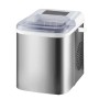 Macchina per cubetti di ghiaccio in acciaio inox con coperchio trasparente per la cucina.