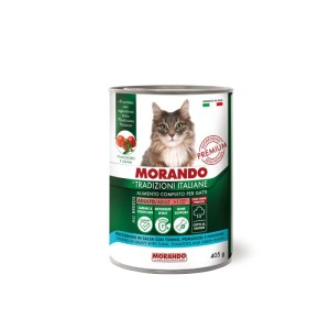 Cibo umido per gatti Morando adulto bocconi in salsa tonno pomodori 405 g