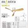 Ventilatore da soffitto con luce LED 24W Ø 97x25 cm bianco legno_11