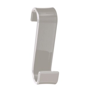 Gancio t.b.t. grigio per accessori da parete e contenitori.