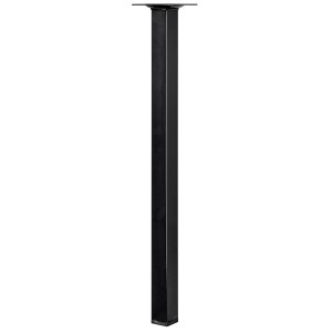 Gamba per tavolo Hettich nera, quadrata, alta 400 mm, per costruzione mobili.