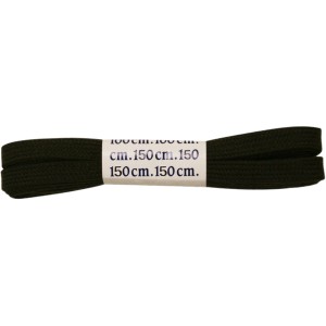 Lacci piatti verde scuro per scarpe da lavoro, lunghezza 150 cm.
