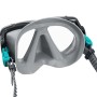 Maschera da sub grigia per adulti, adatta per lo snorkeling e le immersioni.