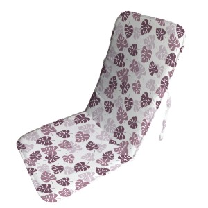 Cuscino per lettino da giardino con motivo a foglie, cuscino da esterno