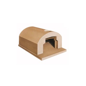 t.b.t. barbecue in muratura: Struttura forno marrone, ideale per il giardino.