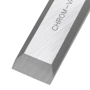 Dettaglio: scalpello LUX 20 mm, acciaio al cromo-vanadio, per lavori di precisione sul legno.