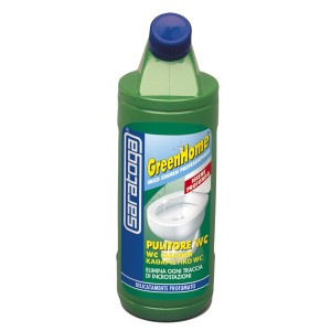 Flacone verde di detergente WC Saratoga GreenHome per la pulizia del bagno.