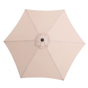 Ricambio beige per ombrellone Honolulu, rotondo, Ø 300 cm, visto dall'alto.