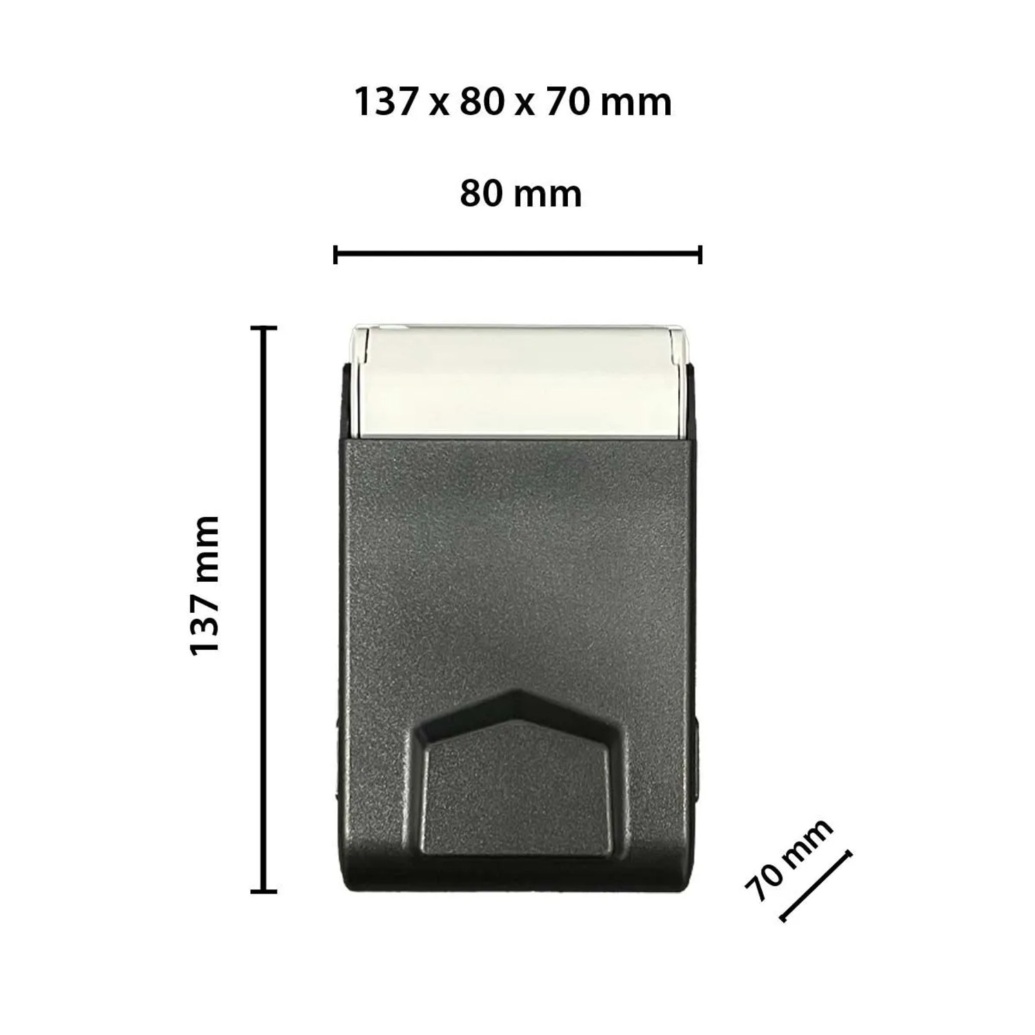 Cassetta sicurezza chiavi alluminio led doppia mappa 70x120x50 mm_3