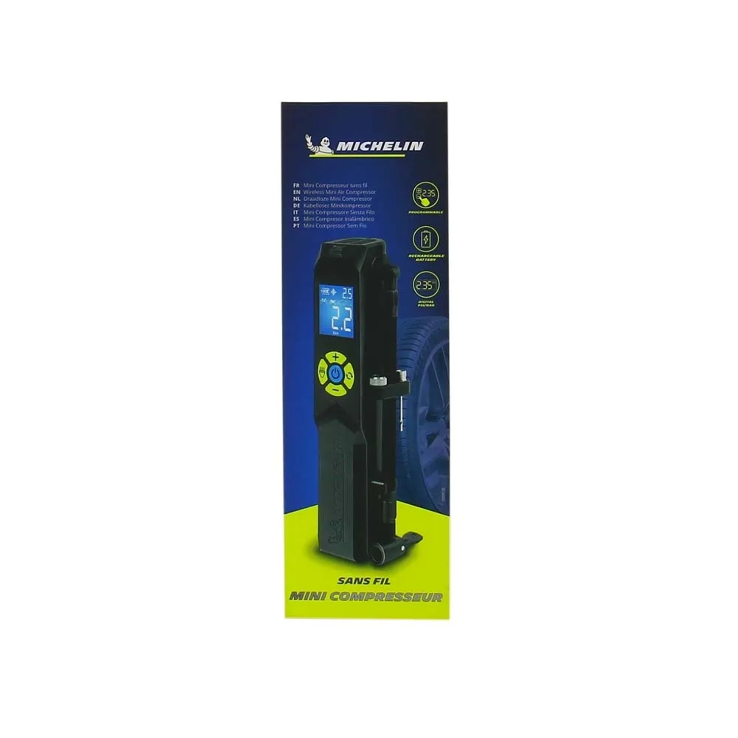 Mini compressore Michelin: Gonfiatore cordless per auto, bici e altro.