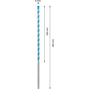 Punta Bosch Expert Multi Construction CYL-9, 6mm, punta universale per diversi materiali.