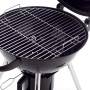 Barbecue a carbonella nero con griglia e coperchio, ideale per grigliate.