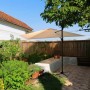 Ombrellone da giardino a palo decentrato New Michigan H 2,55 m sabbia
