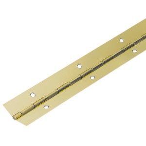 Cerniera a barra Hettich, 900 mm, acciaio ottonato, per mobili e ante.
