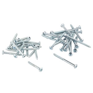 Viti OBI per travi a U, 40 pezzi, zincate, per fissare ripiani in legno.