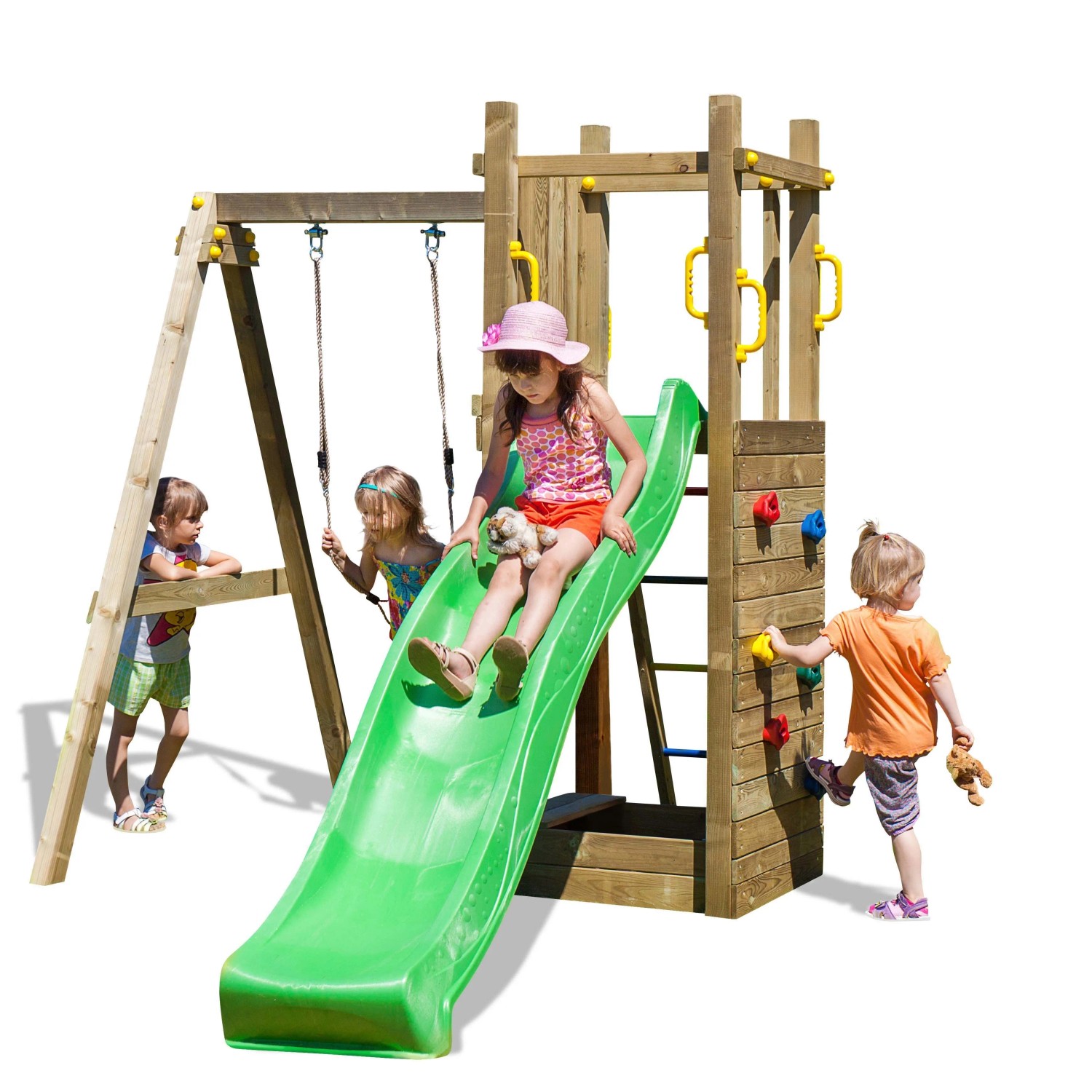 Gioco da giardino Funny 3 scivolo e altalena 290 x 200 x h210 cm_5