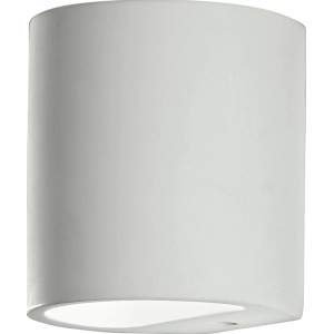 Applique da parete bianca Intec Shine in gesso, adatta per essere dipinta individualmente.