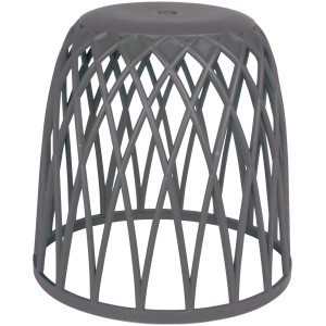 Sgabello da bagno Wenko Omio antracite in plastica con design aperto e moderno.