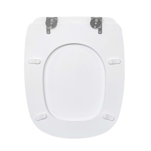 Copriwater ovale Fleo in mdf bianco