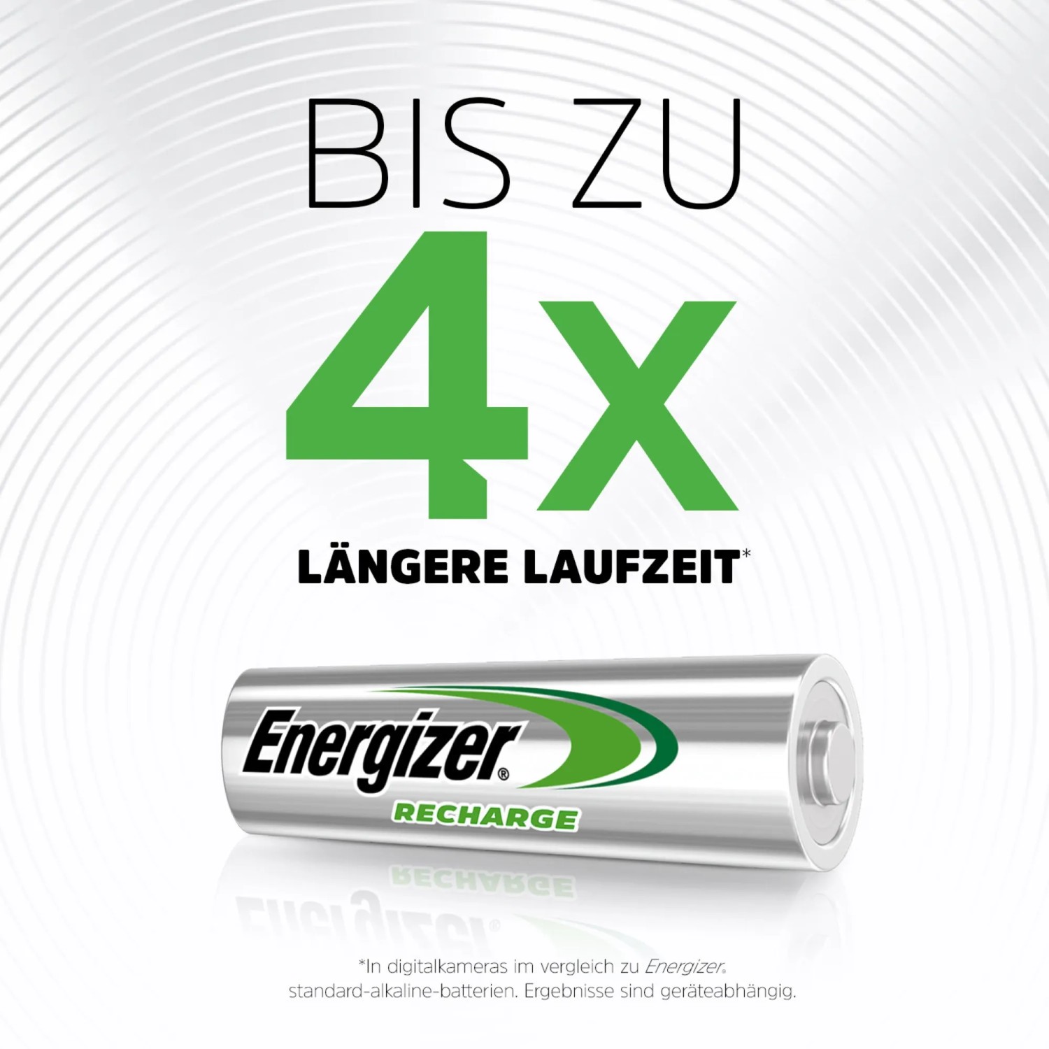 Batteria ricaricabile Energizer Power Plus AA, 2000 mAh, durata fino a 4 volte superiore.