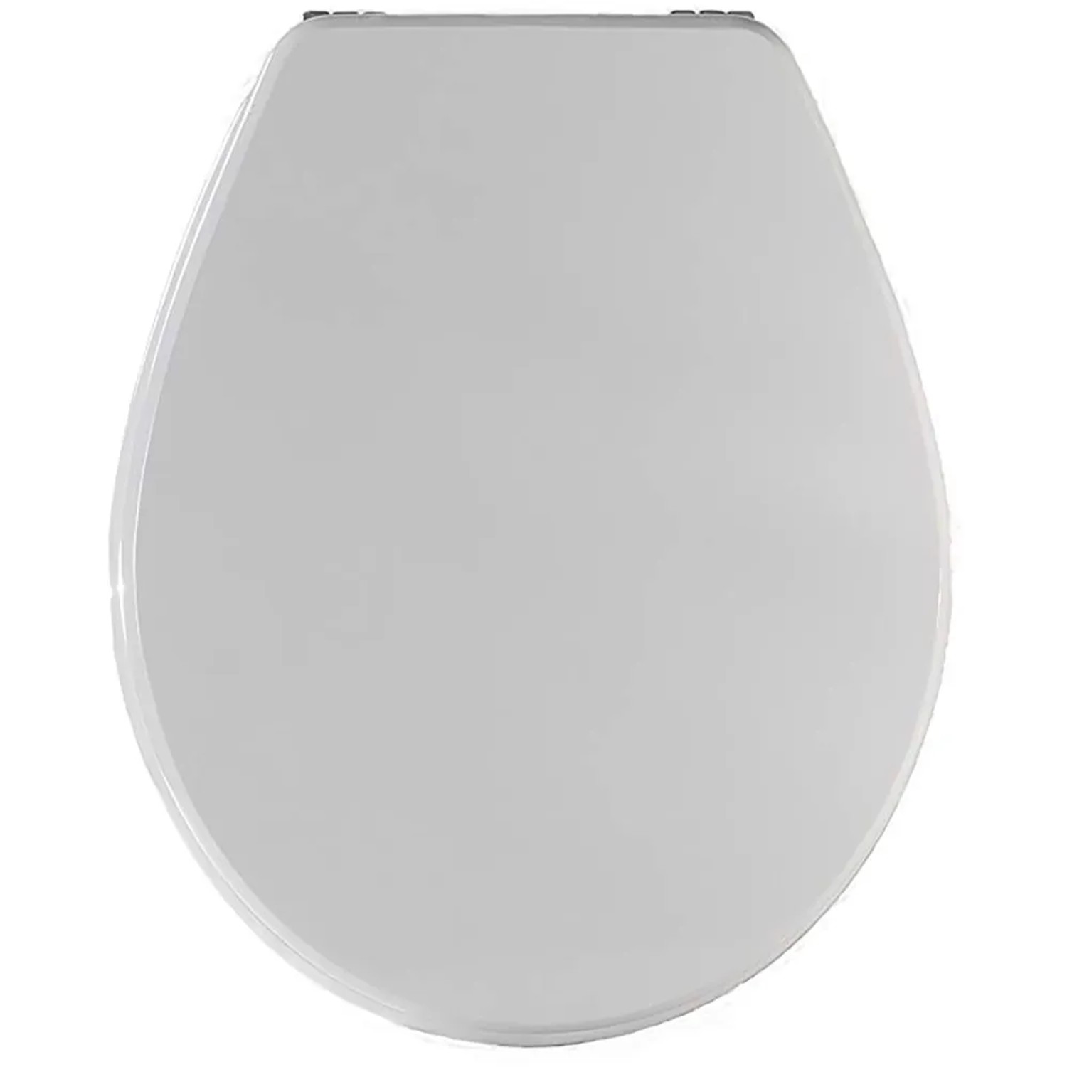 Sedile WC t.b.t. bianco di forma standard, vista dall'alto.
