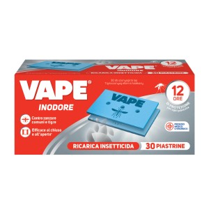 Ricariche Vape Antizanzare, 30 pezzi, per la protezione dalle zanzare in interni ed esterni.